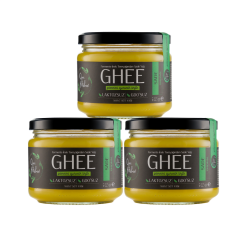 3 lü Ojas Kitchen Sade Ghee – Laktozsuz GDO’suz Sade Yağ – 3 x 225 gr- Avantaj Paketi
