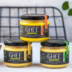 3 lü Ojas Kitchen Sade Ghee & Sarımsaklı Ghee & Zerdeçallı Ghee – Laktozsuz GDO’suz Sade Yağ – 3 x 225 gr- Avantaj Paketi