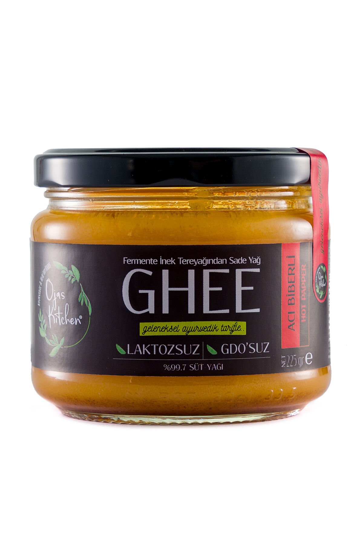 Ojas Kitchen Acılı Çeşnili Sade Yağ / Ghee 225 gr – Laktozsuz, Kazeinsiz, Gdo’ Suz – Saf Yağ / Sadeyağ