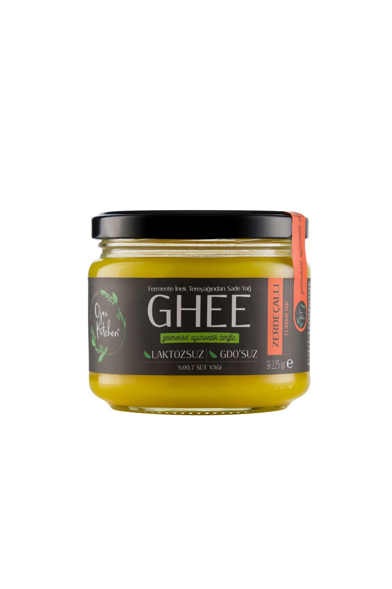 Ojas Kitchen Zerdeçallı Sade Yağ / Ghee 225 gr – Laktozsuz, Kazeinsiz, Gdo’ Suz – Saf Yağ / Sadeyağ